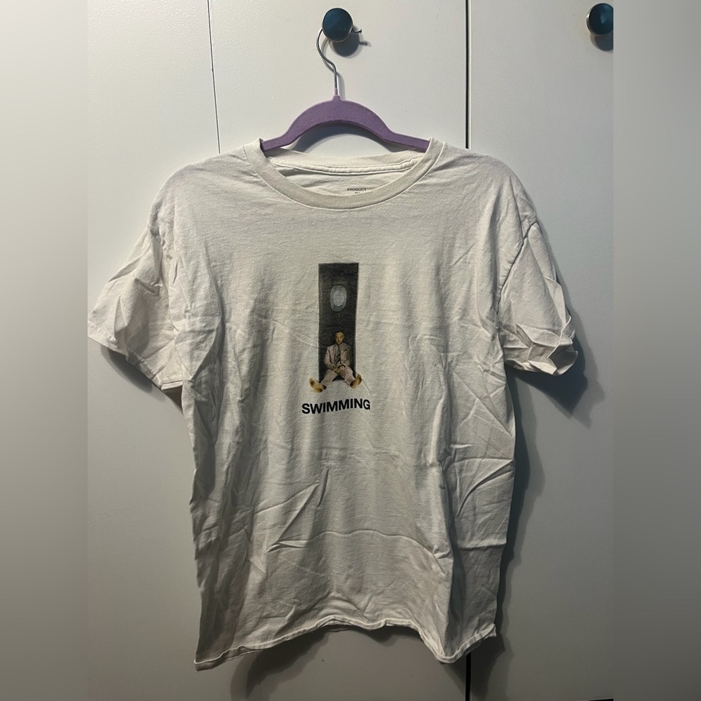 White Graphic 'SWIMMING' Crewneck T-Shirt